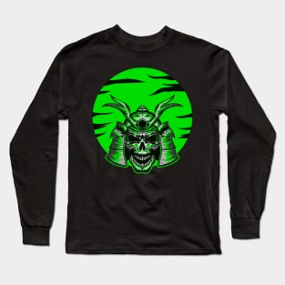 samurai skull head Long Sleeve T-Shirt